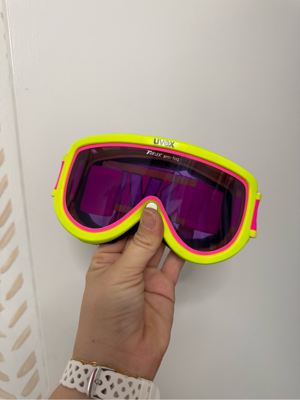 Snowboard ski uvex Neon Yellow & Pink Protective Goggles